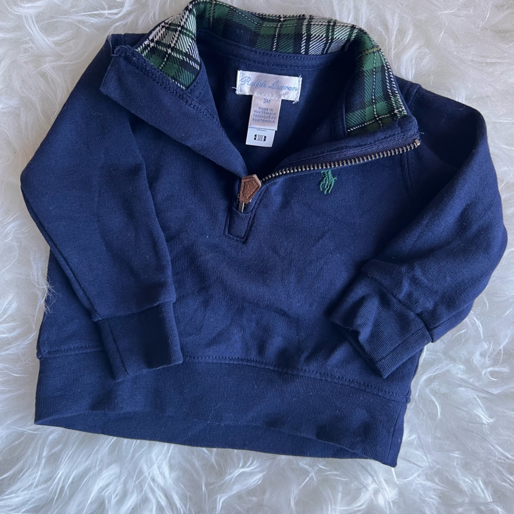 Ralph Lauren navy blue pullover sweater - 3 months NWOT great condition
